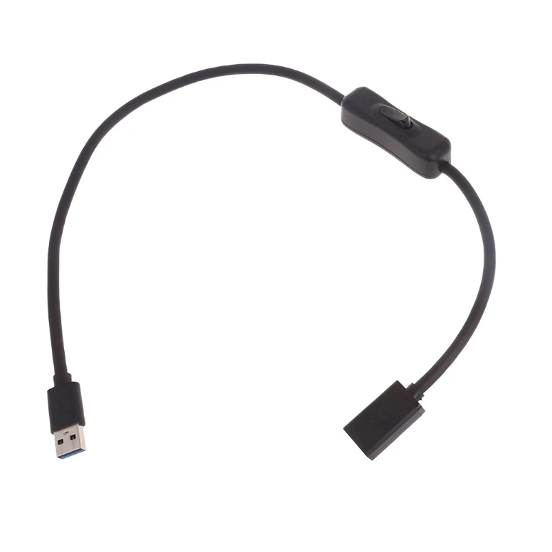 

53CC Male to Female Data Line Straight-head USB3.0 Extender Cable Cord with Switches