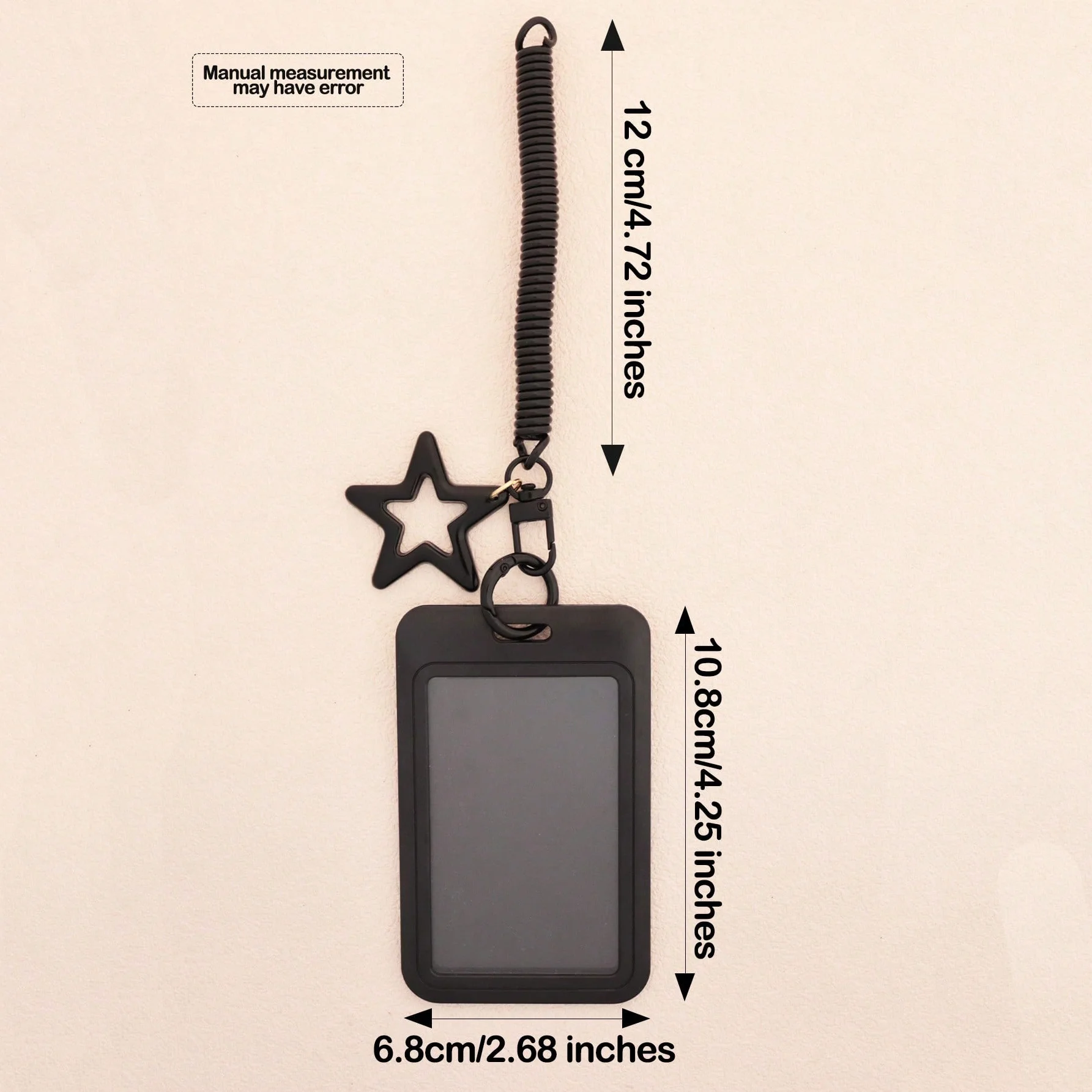 Niedlicher Schlüsselanhänger mit Handgelenkschlaufe, buntes Sternmuster, einziehbares Federband mit Ausweishalter, Accessoires, Geschenke für Frauen – Detail 11