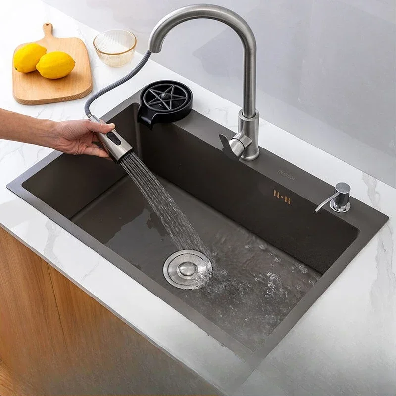 

Excellent Kitchen Sink Single Sink Thickened 304 Stainless Steel Vegetable Basin Large Dishbasin Sink Kitchen Special Dishwashin