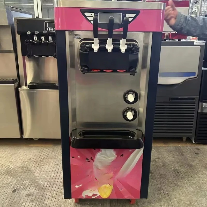 Mini Máquina de Helado Suave de Mesa, 3 Sabores - Yogur, Leche, Chocolate, Pequeña