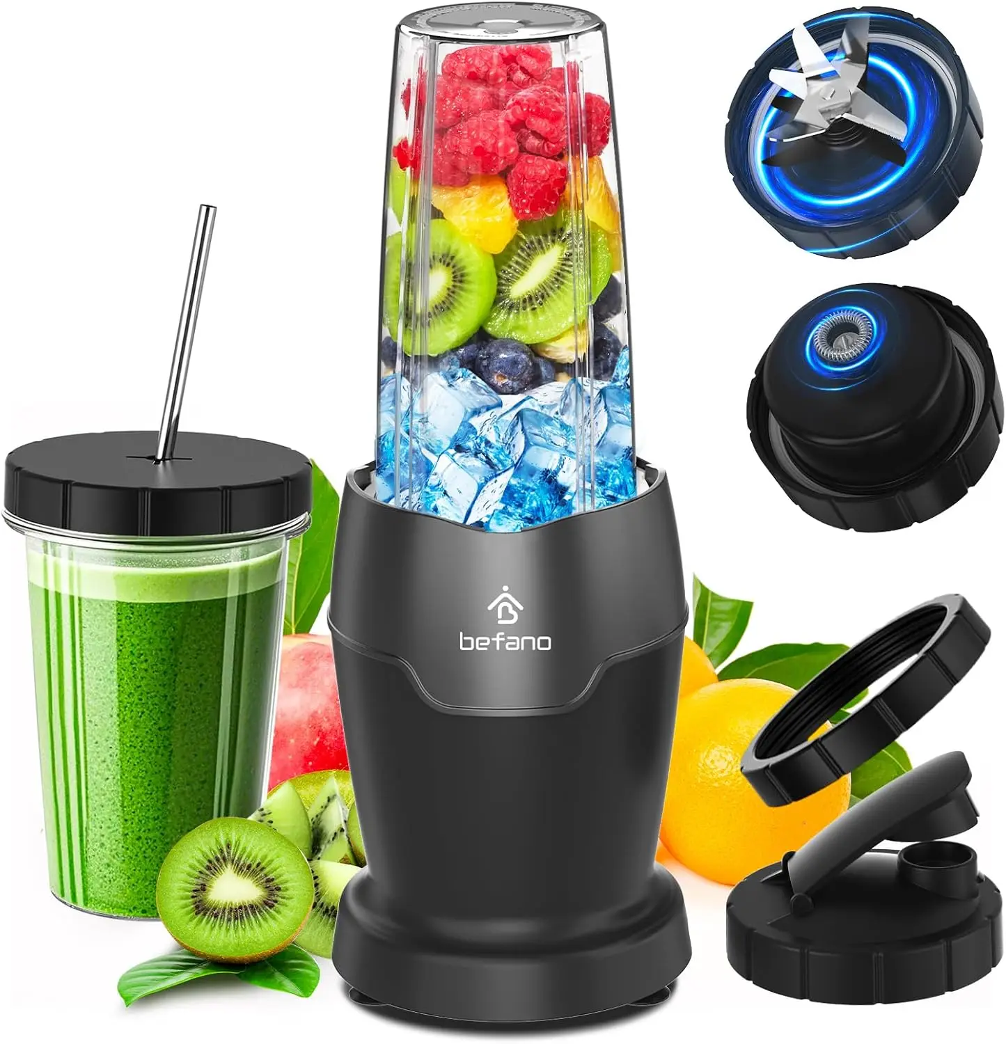 

11-in-1 Personal Blender with 1200W Motor for Smoothies, Ice, and Fruit