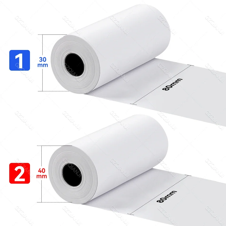 Thermal Paper for All 80mm Receipt Printer 80x40mm/80x30mm White Bill Rolls Inkless Pos PDA Paper Supermarket Printing