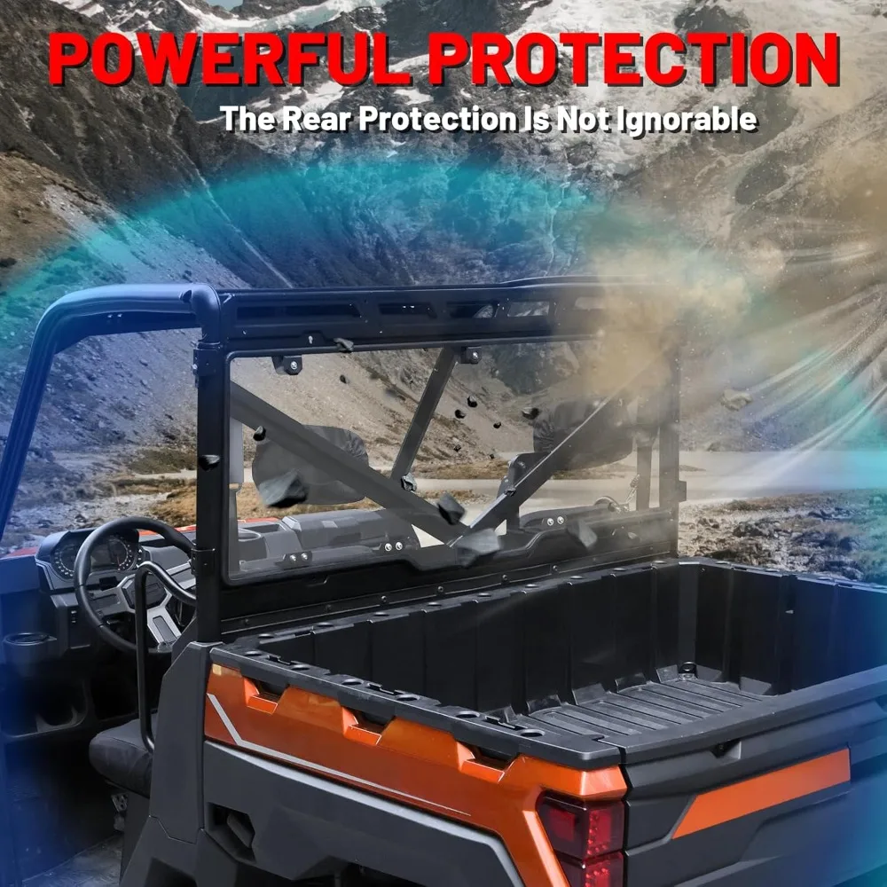 

Быстросъемное заднее ветровое стекло для Polaris Ranger XP 1000 Crew 900, прозрачное поликарбонатное окно - быстрая доставка