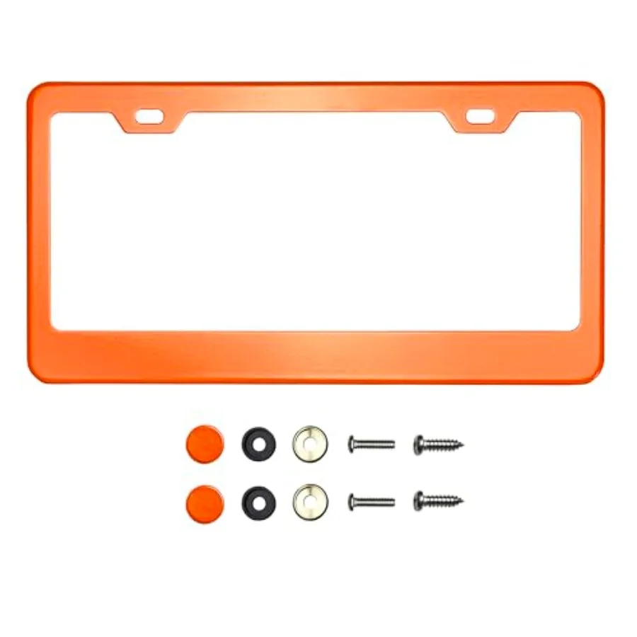 

T304 Stainless Steel License Plate Frame 8K Mirror Polish Finish, Rust-Resistant, Slim Design, Universal Fit, Includes Screw Ca