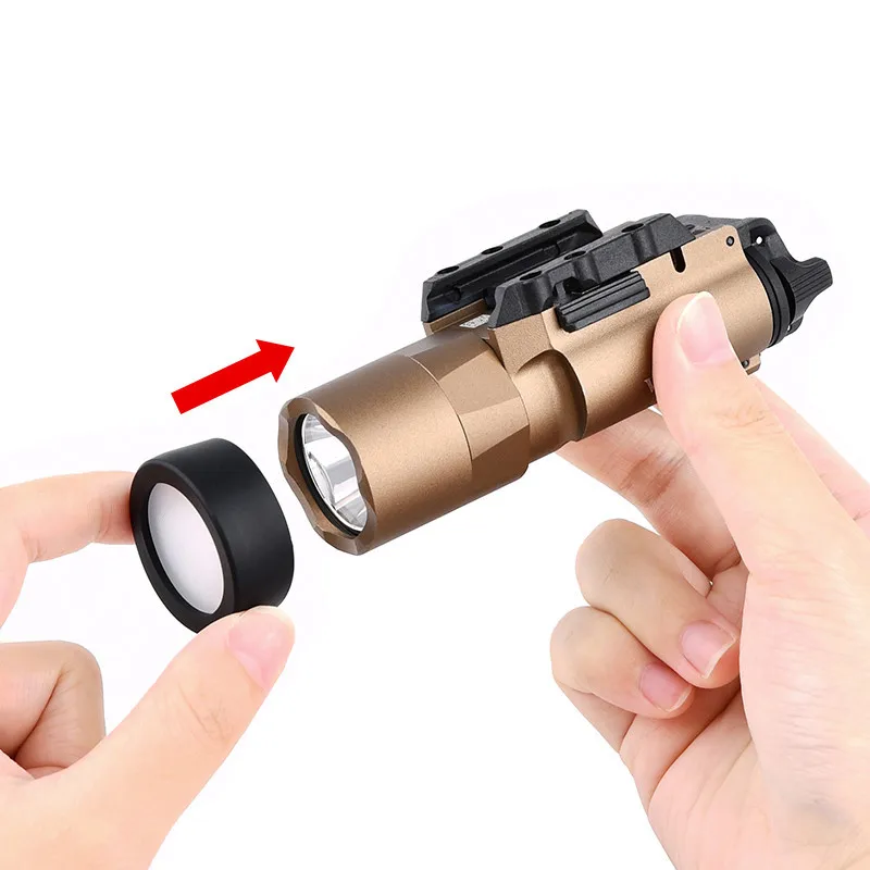 WADSN Tactical M300 M600 X300 X400V Protector Hunting Weapon Light LED Flashlight Cover Custom Lens Guard 25.4MM 28MM 30MM 26mm