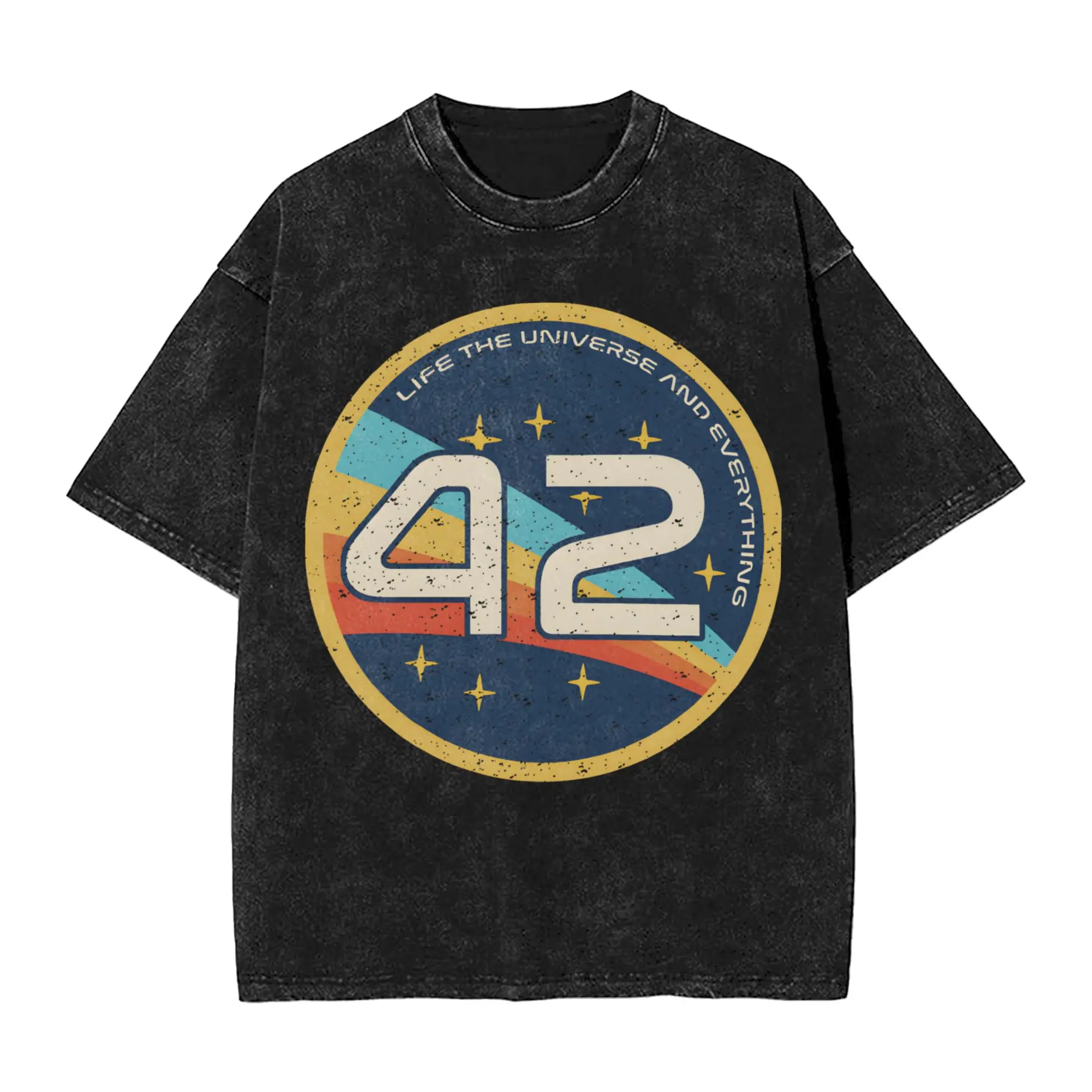 dont panic 42 The Answer To Life The Universe And Everything Douglas Adams  Washed T Shirts T-Shirt  Men Women Tees