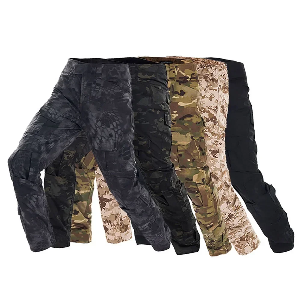 

Men Tactical Pants Combat Cargo BDU Trousers Camo Working Trekking Hiking Hunting Clothes Outdoor Sports Airsoft Training Pants