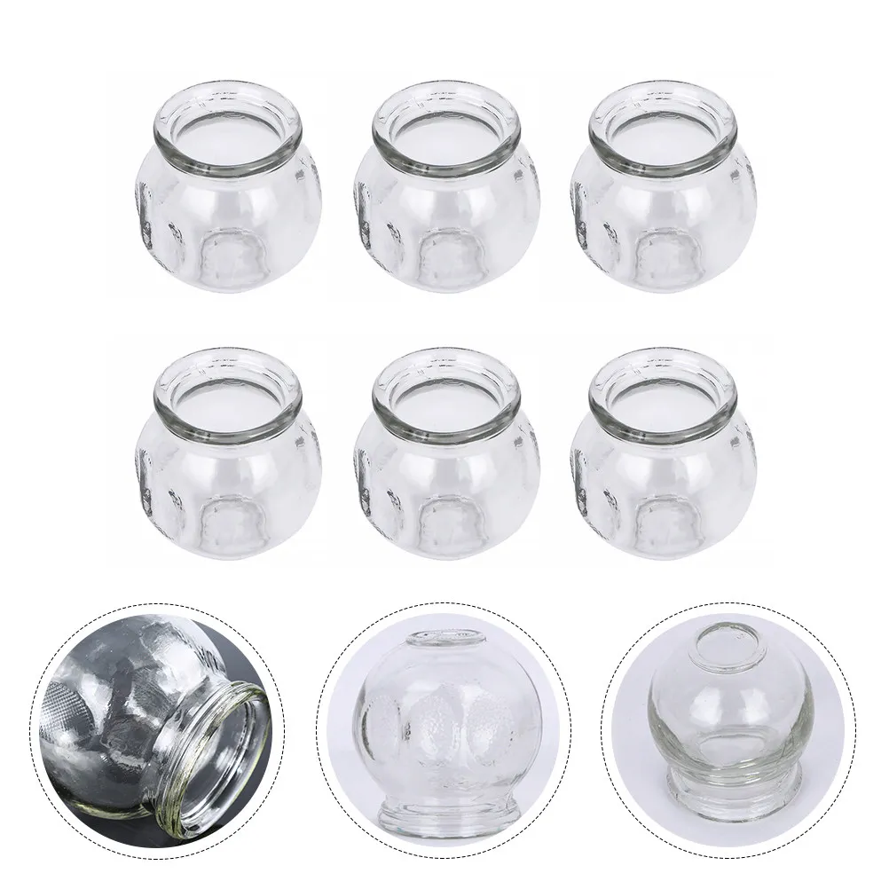

1 Set Glass Cupping Instrument High Quality Thickened Explosion-Proof Vacuum Suction Therapy Kit for Back Shoulder Pain Relief