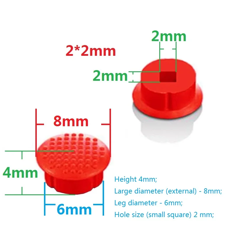 레노버 씽크패드 X280 X390 L480 L580 S2 X1 요가 T470 T590 P1 용 마우스 포인터, 트랙스틱 가이드, 트랙포인트 레드 캡, 2mm 2*2mm, 4 개