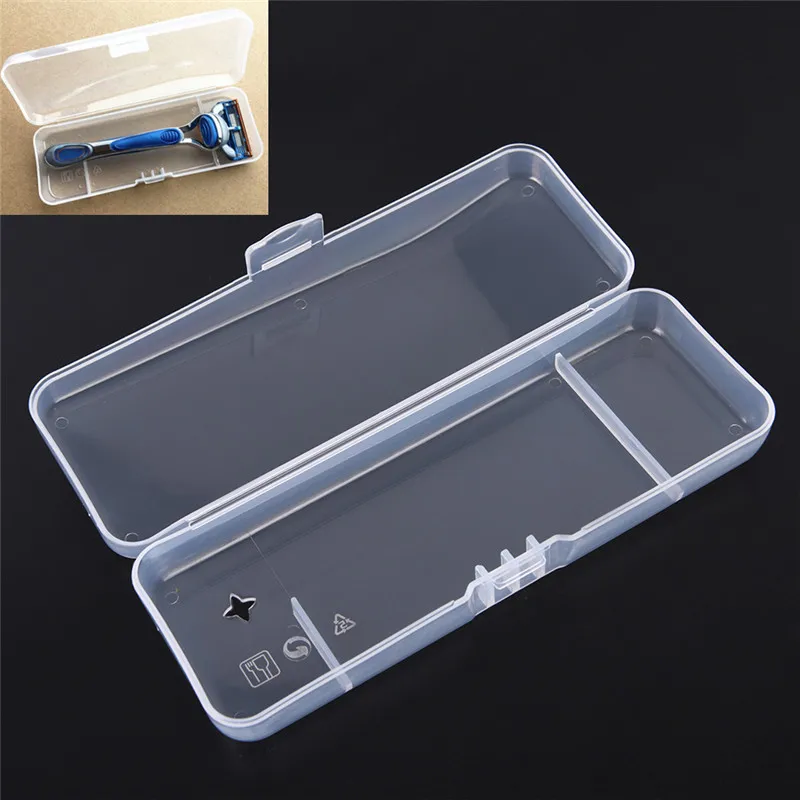 Wholesale Plastic Clear Razor Storage Case Travel Portable Holder Box Man Shaving