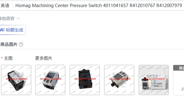 

Homag Machining Center Pressure Switch 4011041657 R412010767 R412007979