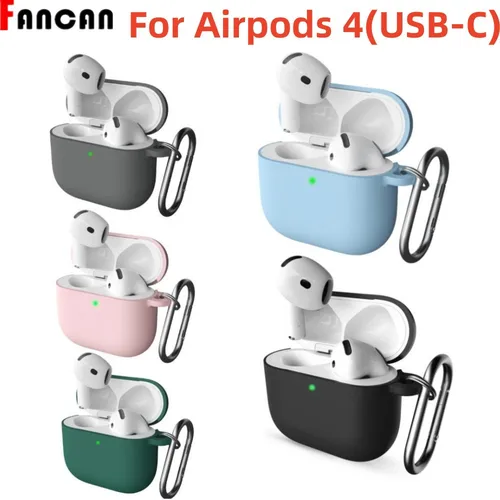 Nuevo Para Airpods 4, Funda De Silicona Para Auriculares Con