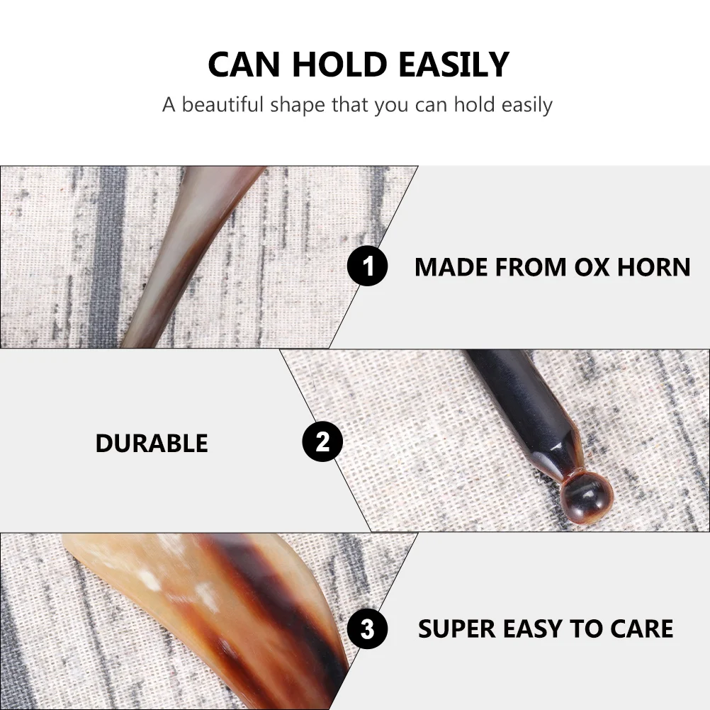 

2 шт., массажный рожок, гладкие массажные скребки для красоты, скребковая пластина для лица, шеи, спины, палочка Гуа Ша, инструмент для физиотерапии