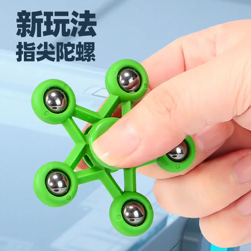 2Pcs Neue Stern Finger Gyro Spielzeug Kreative Spaß Hand Spinner Zappeln Spielzeug EDC Stahl Kugeln Stern Spinner Stress Relief gyro Spielzeug Geschenk