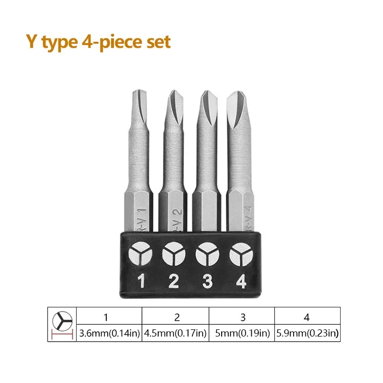 4/5/7/13PCs Speziell geformte Schraubendreher-Bits Schlitz Phillips Dreieck Magnetische Charge Kopf Innere Kreuz drei Punkte Schraubendreher – Detail 10