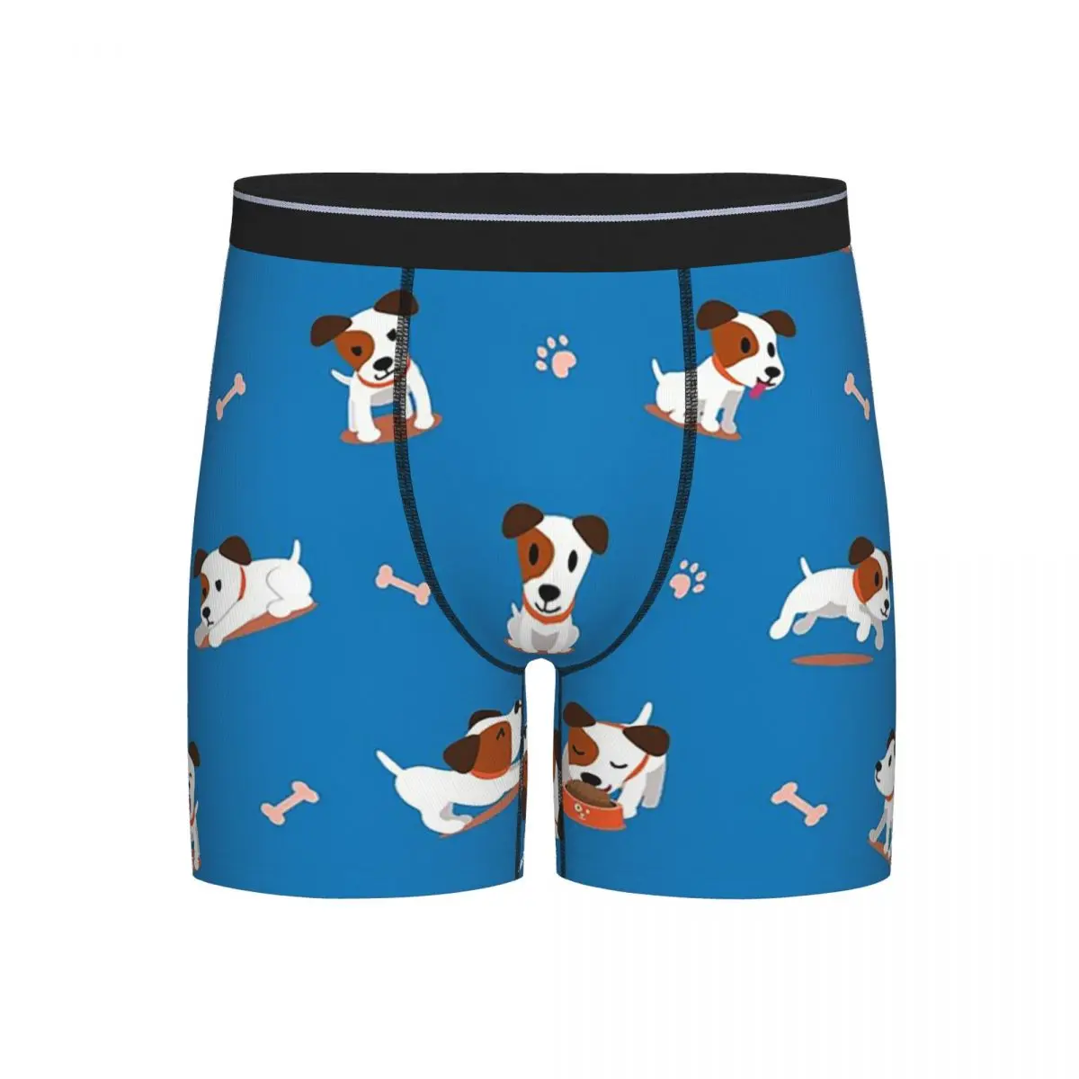 

Long Boxer Underpants Shorts Jack Russell Terrier Dog And Bones Panties Men's Ventilate Underwear for Homme Man Boyfriend Gifts