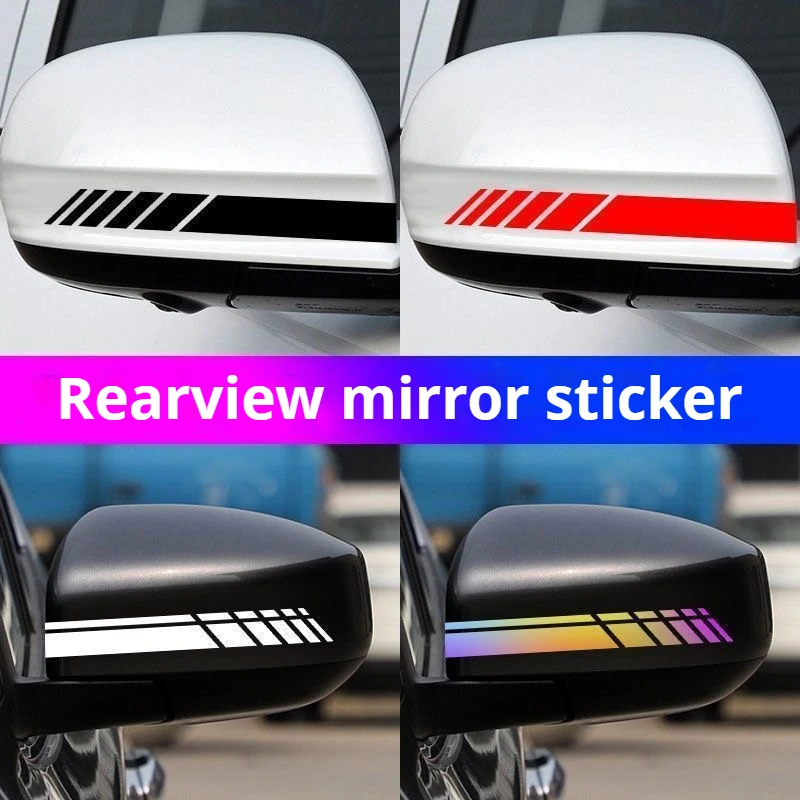 

2PCS Car stickers, car rearview mirror stickers, scratch cover, decorative rearview mirrors, waterproof reflective decals