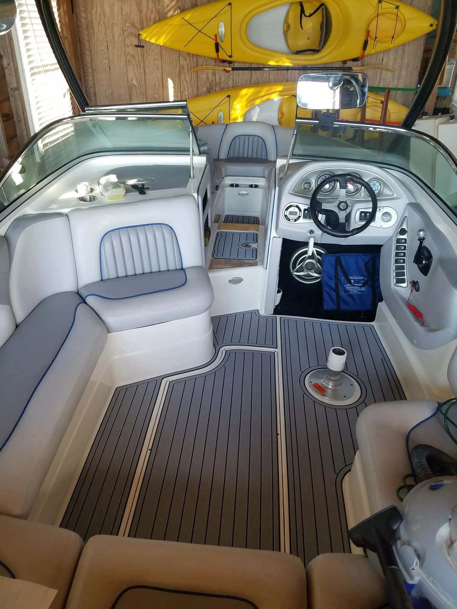 For 2007-2012 Centurion ENZO 230 1/4" 6mm EVA foam Non-Slip PVC Teak Decking marine Mat seadek aqua carpet Marine Floor