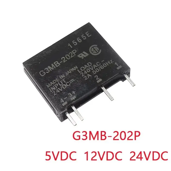 【5-2PCS】5V 12V 24V DC-AC Solid State Relay Module G3MB-202P PCB SSR AC 240V 2A Snubber Circuit Resistor Relay Switch