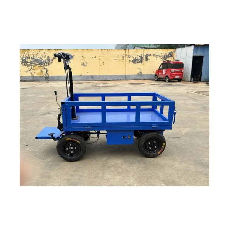 Four Wheel Drive Electric Mini Electric Flatbed Trucks Warehousing Logistics Handling