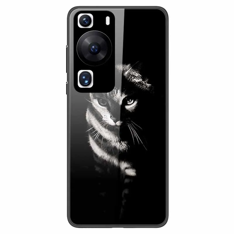 For Huawei P60 Case Tempered Glass Fashion Hard Phone Covers for Huawei P60 Pro Back Shell Protective Capas P 60 / P60Pro Coques