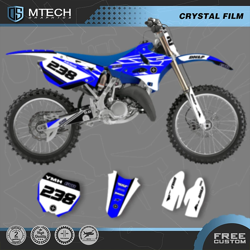 

DSMTECH Custom Motorcycle Graphics Background Decal for YAMAHA YZ125 250 2002 2003 2004 2005 2006 2007-14 Stickers Kits 004
