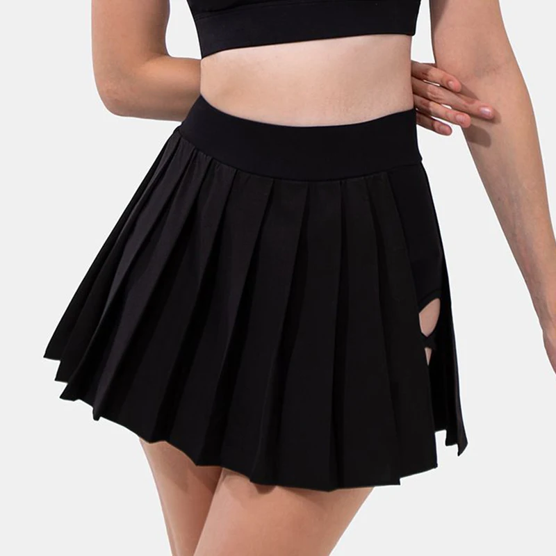 New sexy pleated sports skirt for women, anti glare badminton and tennis skirt, one-piece fitness running yoga skirt