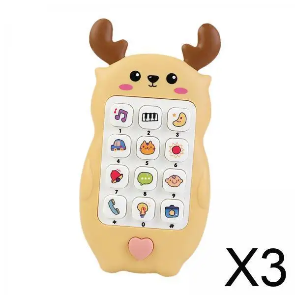 

Мультяшная игрушка-телефон с мигающими огоньками для дошкольников: интерактивная развивающая игрушка для малышей