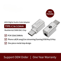Type-C To 3.5mm Digital Audio Portable Decoding Amplifier Hifi DAC Headphone Adapter Mini