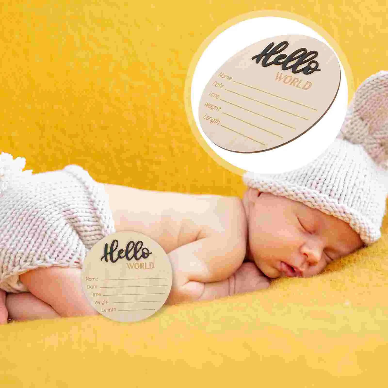 

Baby Announcement Wooden Sign Birth Announcement Round Sign Baby Name Sign Newborn Photography Prop baby name sign for birth