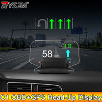 AD C1 Car Navigation Projection HUD Head Up Display Speedometer Multiple Interfaces Car Accessories on Screen Overspeed Alarm