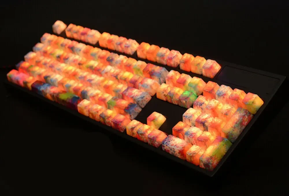 O oem colorido backlit keycaps que pinta o tampão chave para o teclado mecânico da cereja mx