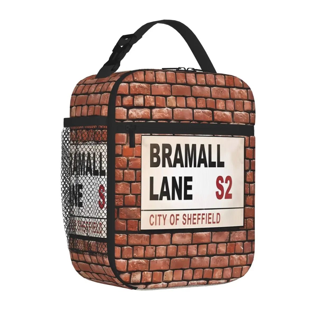 Bestselling Bramall Lane Street Sign Industrial Style Reusable Lunch Bag Daycare Meal Foldable Lunch Bag