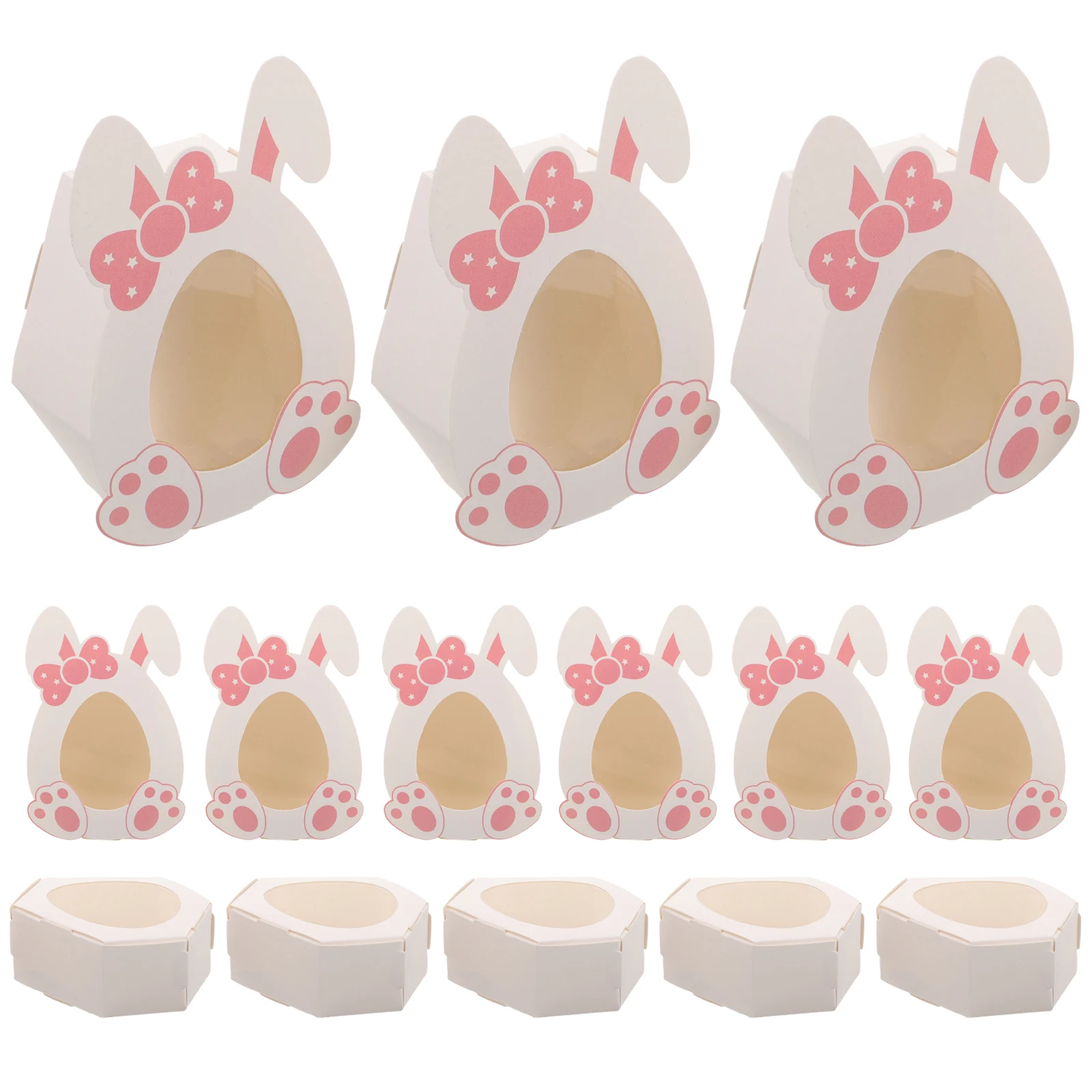 

10pcs Candy Gift Easter Gift Boxes Bunny Paper Holder Cookies Case Sweets Party Favor Boxes Easter Decor Box Decor