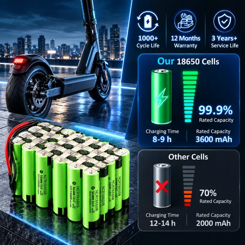 Batería Recargable 36V 10Ah 18650 10S3P con BMS para Bicicleta Eléctrica, Scooter y E-Bike, Motor 250W-1000W, Cargador 42V2A Incluido, Alta Densidad Energética, Larga Duración, Stock UE, Envío Rápido desde Almacén Polonia