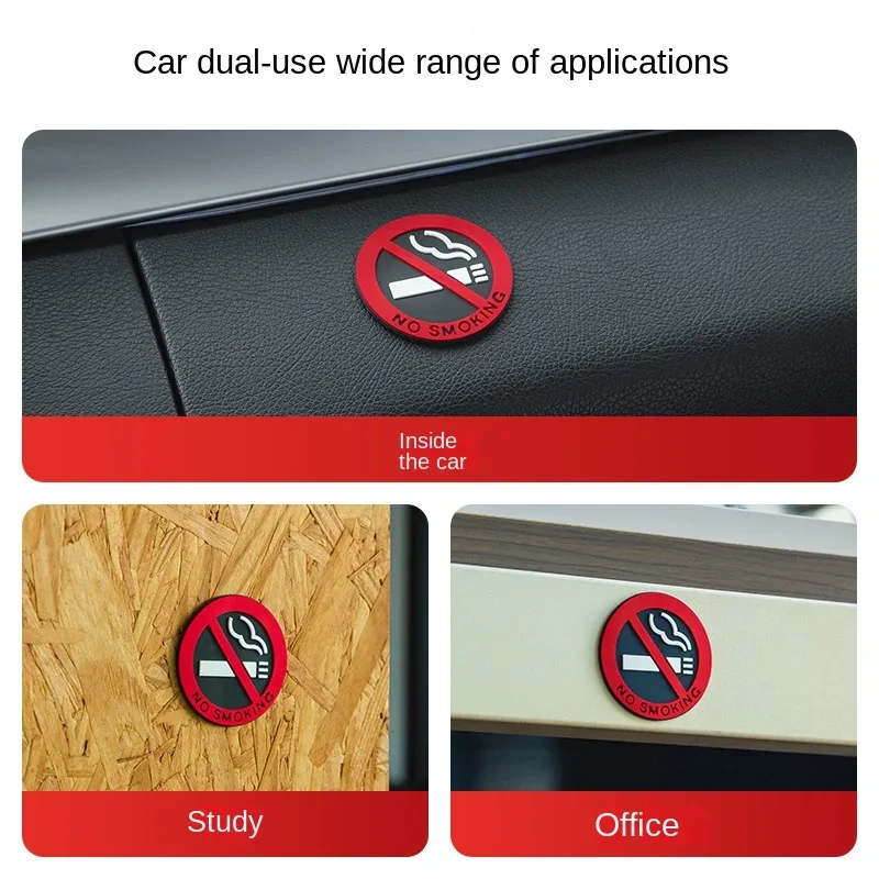 Hot Sale Brand new and high quality Auto Car Rubber Sticker No Smoking Sign Warning Logo Car Taxi Decal Sticker 5 Piece Creative