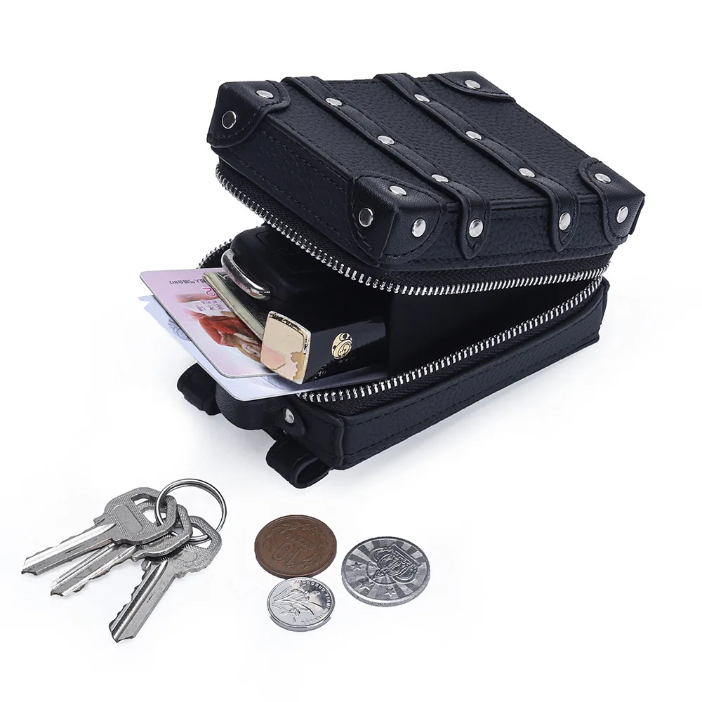 

Кошельки для монет из натуральной кожи, портативная сумка для хранения губной помады, чехол для блеска для губ с крючком, аксессуары, подарок для женщин