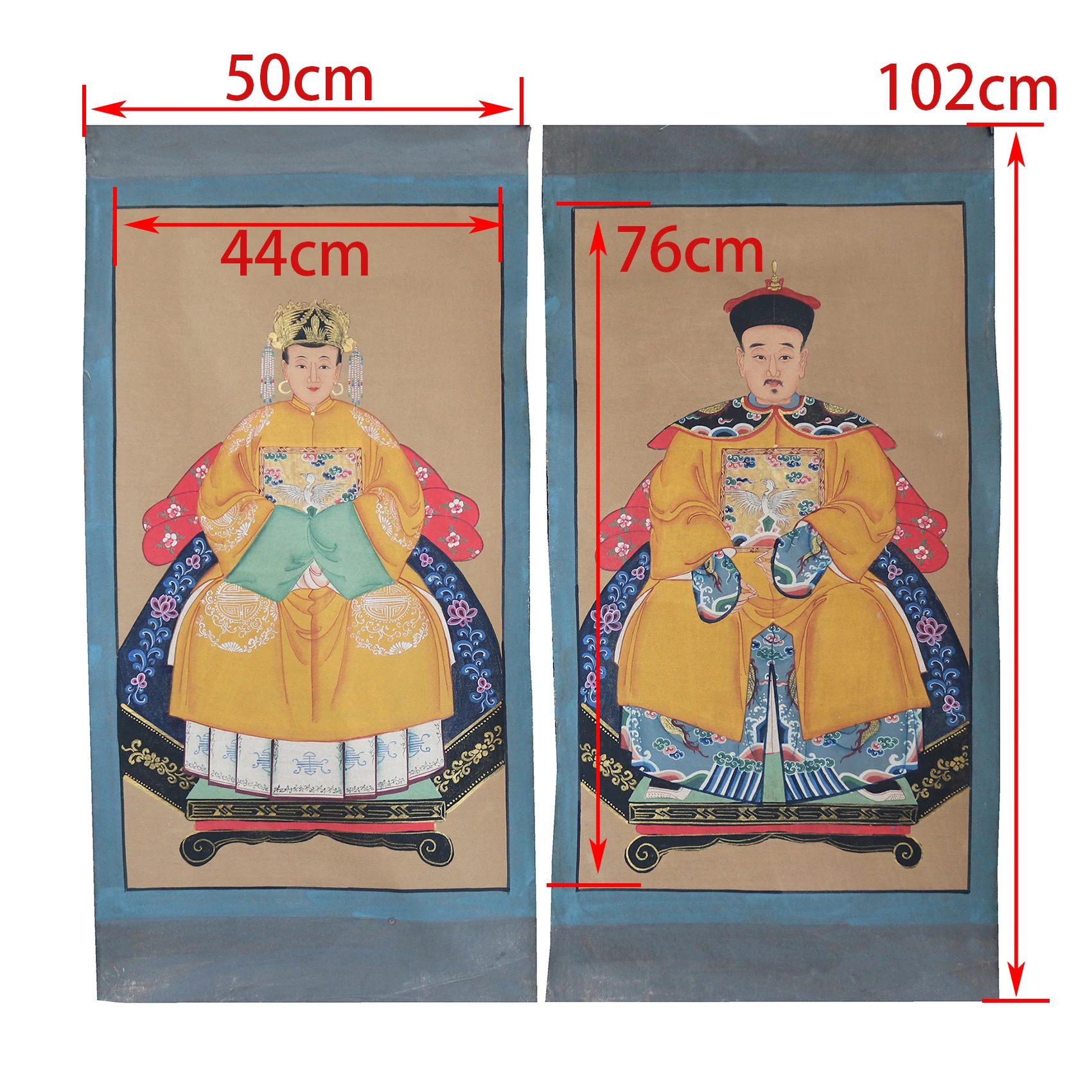 Hand Painted Ancestor Paintings on Canvas Fabric, Wall Decoration