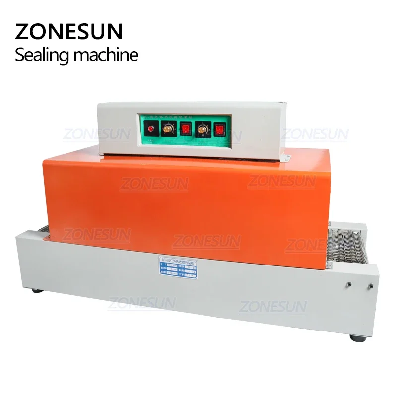 ZONESUN ZS-BS260 Automatic Heat Shrinking Machine PVC Film Sleeve Plastic Packing Beverage Water Tableware Perfume Wrapping Tool