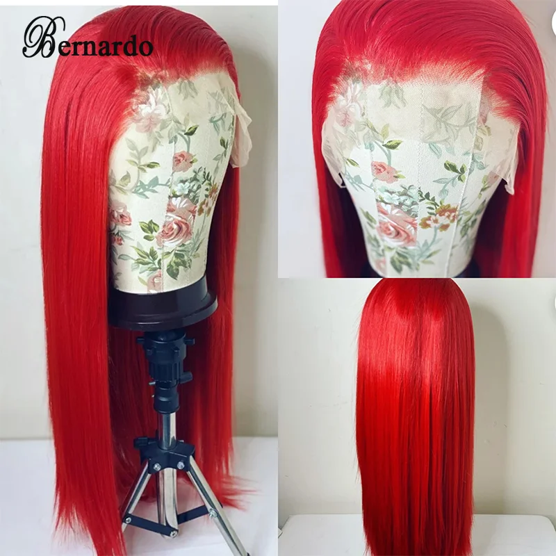 Bernardo Cosplay Wig For Women Synthetic Lace Front Wigs Natural Red Hair Woman Wigs Soft Long Straight High Quality