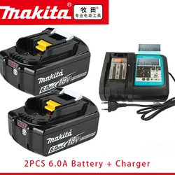 NEW Makita 18V 6AH 6000mAh Battery Rechargeable Li-ion Lithium-ion Batteries Charger for BL1850B BL1830B BL1815B BL1860B LXT400