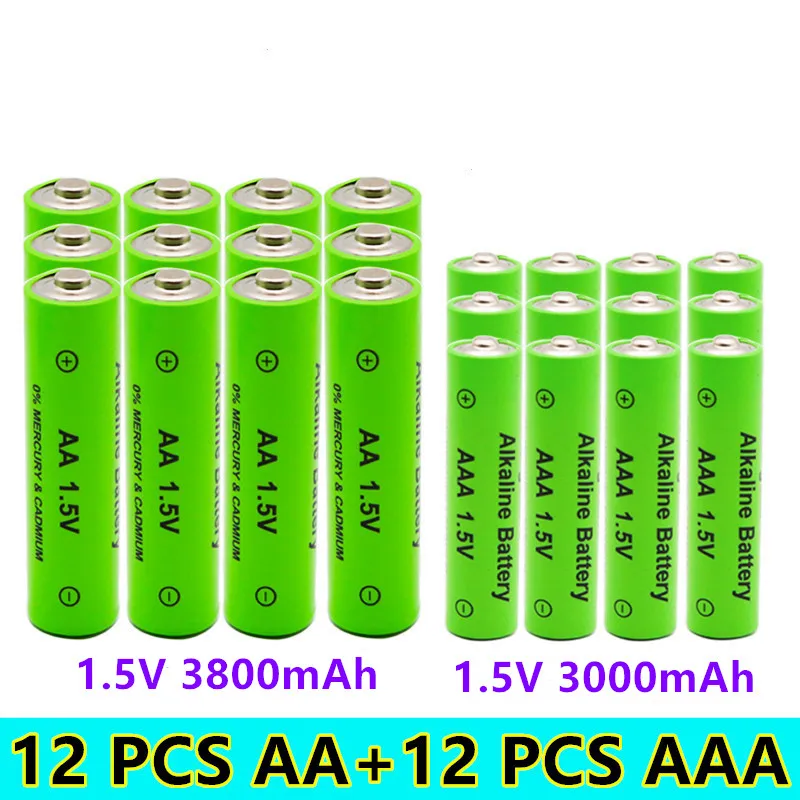 2022neue 1,5V AA3800mAh+1,5VAAA3000mahwiederaufladbare Alkaline batterie taschenlampe spielzeug uhr MP3 player batterie ersetzen