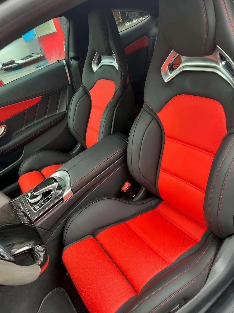 Luxury Custom Carbon Fiber Sport Racing Seats Leather Fit For A35 CLA C43 C63 E-Class Modification