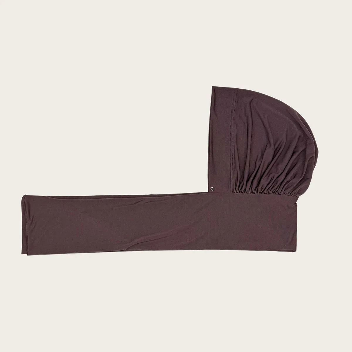 Muslim fashion simple solid color scarf hat snap button Baotou integrated gauze scarf sandproof hat view 3