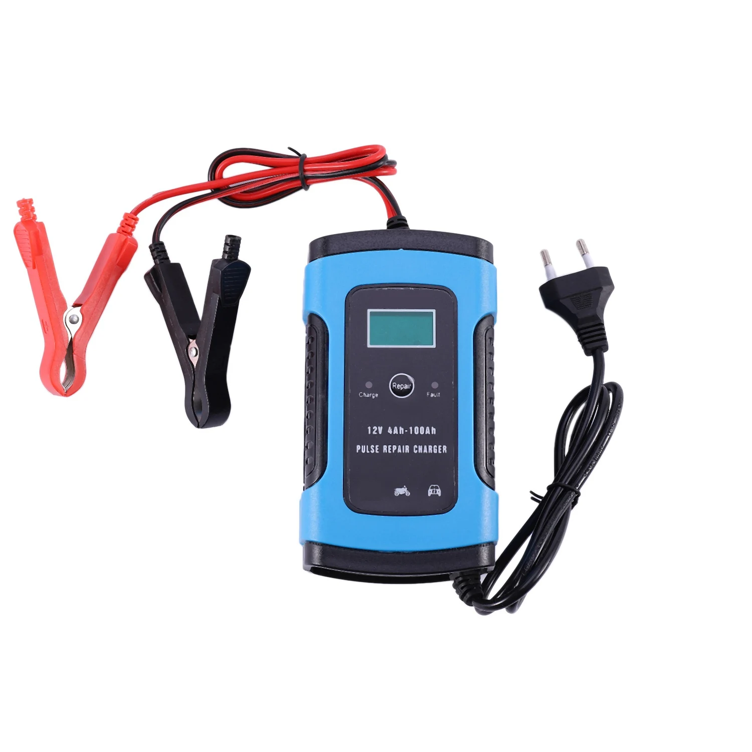 

Car Battery Charger 6A Lcd Smart Fast Charge For Car And Motorcycle Lead-Acid Battery Charging Eu