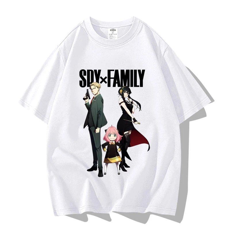 مينيسو جاسوس X الأسرة انمي ياباني أنيا فورجر جرافيك طباعة تي شيرت الشارع الشهير الرجال النساء موضة قصيرة الأكمام حجم كبير للجنسين #1