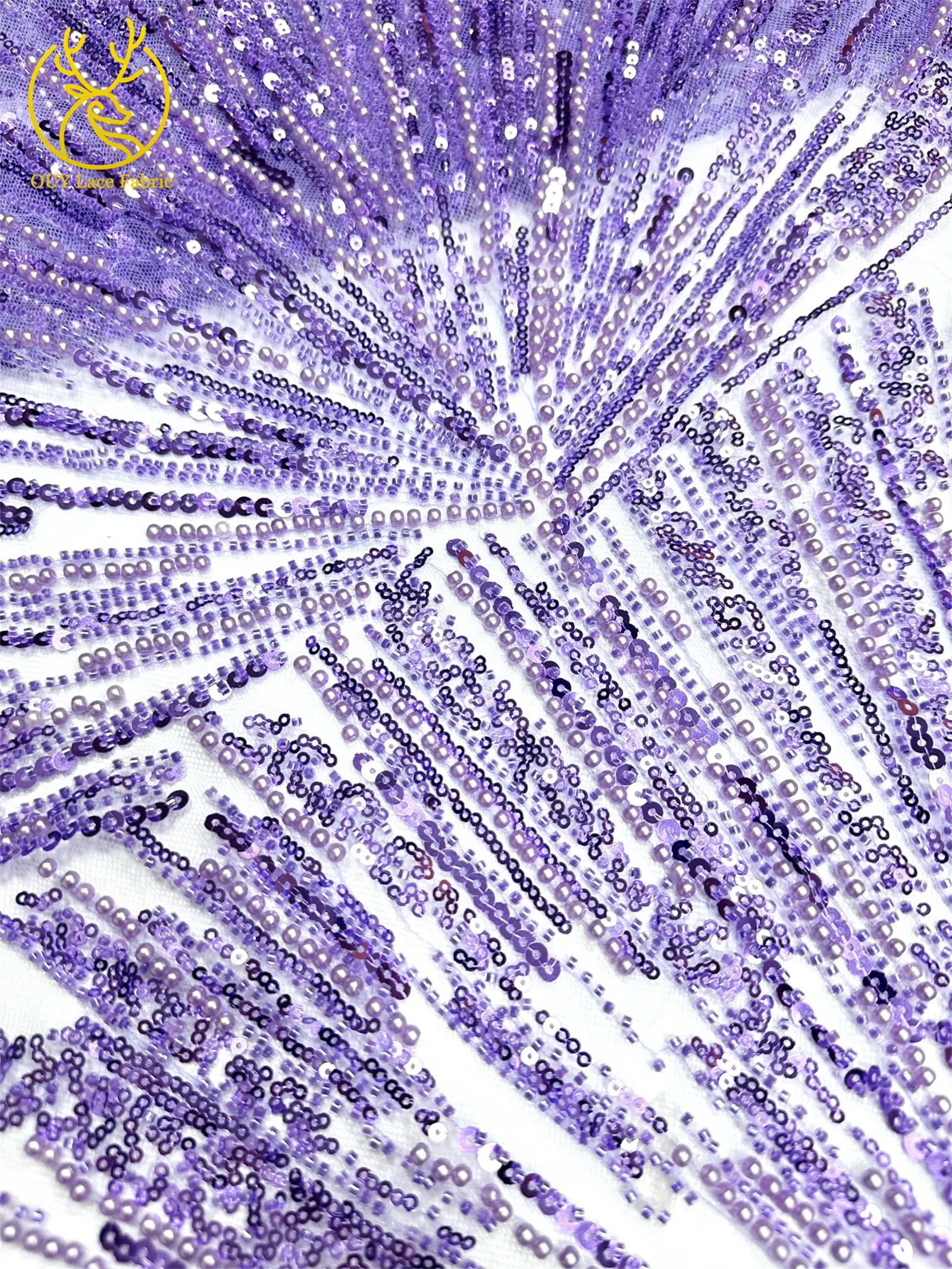 Afrikanischer Perlen-Spitzenstoff 2026 Heißer Verkauf Nigeria Französischer Tüll-Pailletten-Spitzenstoff für Party-Abendkleid-Nähmaterial 5 Yards – Detail 25