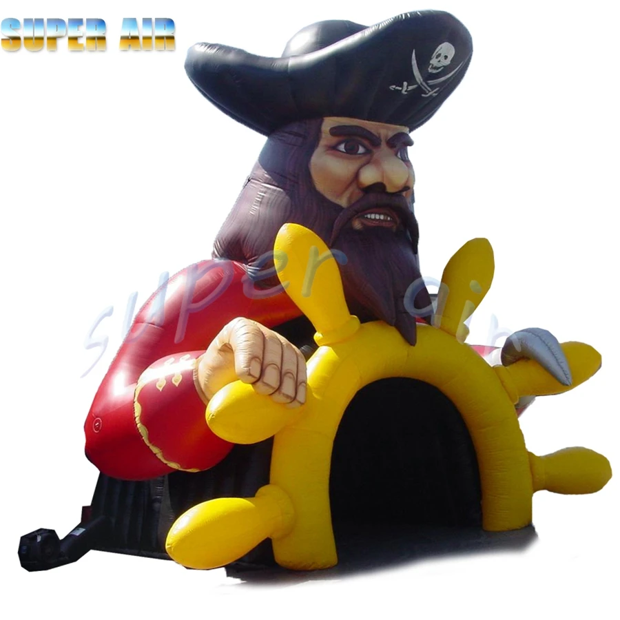 Children's playground  giant pirate arch styled inflatable entrance tunnel with blower for commercial use