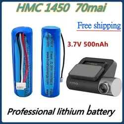 100% original battery, 70mai dash cam A800 hmc1450 backup battery, battery, 3-wire plug, 14x50mm, 3.7 V, 500 MAH,..