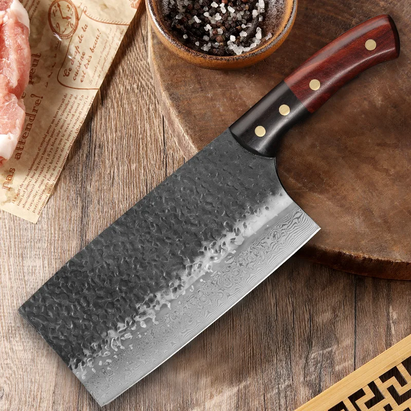 Damascus 7 Inch Chinese Cleaver Knife High Quality VG10 Blade Cut Ultra Sharp Vegetable Chef's Slicing Kitchen Cooking Tools